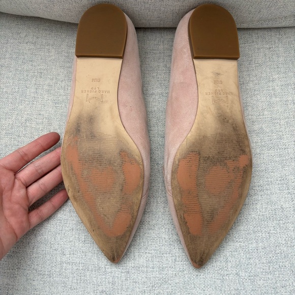 Marc Fisher | Pale Pink Suede Flats - Size 9.5 - Picture 6 of 6